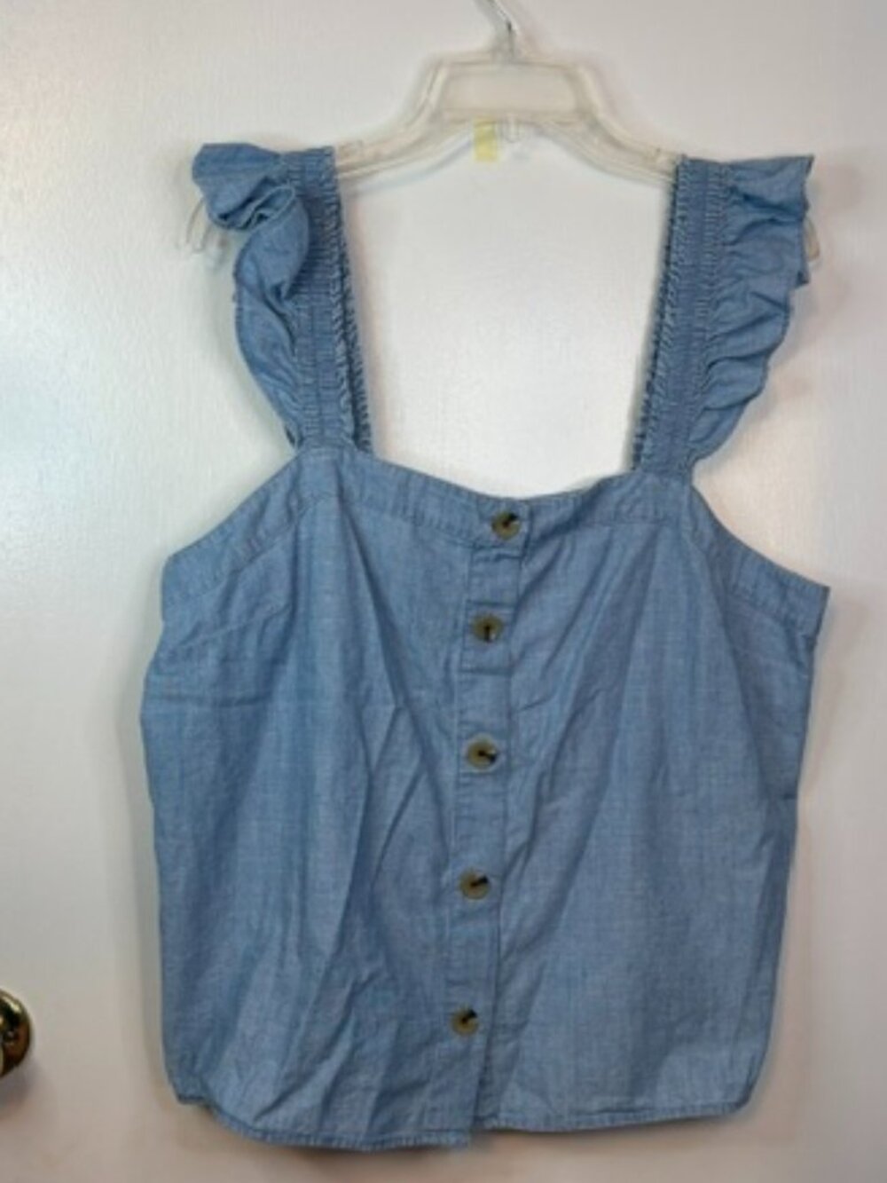 J. Crew Women's Cotton Chambray Denim Sleeveless top